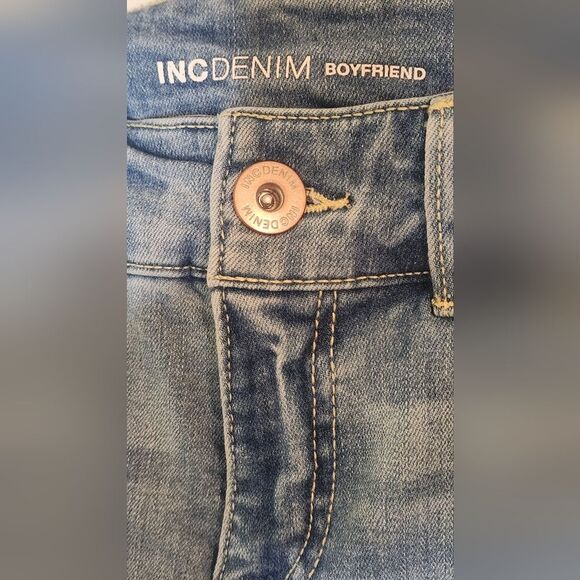 INC Denim Boyfriend 2/26 Light Blue High Rise Distressed Women’s Jeans - Picture 4 of 8